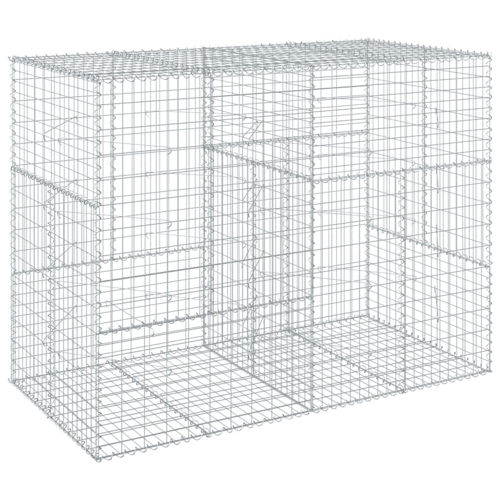 vidaXL Gabion with Lid 200x100x150 cm Galvanised Iron