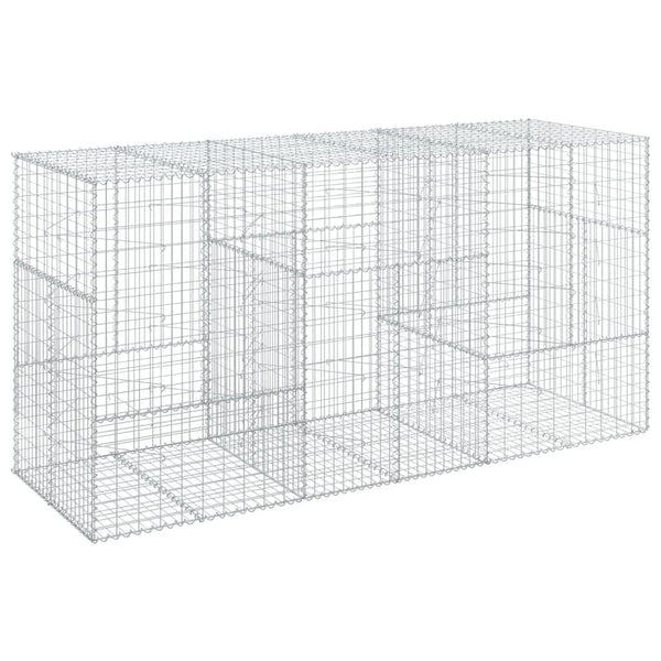 vidaXL Gabion with Lid 300x100x150 cm Galvanized Iron