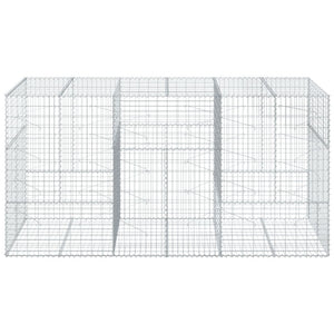 vidaXL Gabion with Lid 300x100x150 cm Galvanized Iron