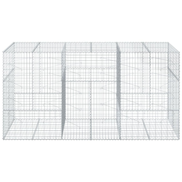 vidaXL Gabion with Lid 300x100x150 cm Galvanized Iron