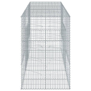 vidaXL Gabion with Lid 300x100x150 cm Galvanized Iron