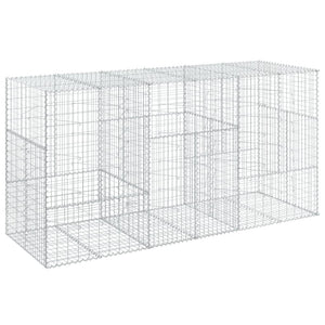 vidaXL Gabion with Lid 300x100x150 cm Galvanized Iron