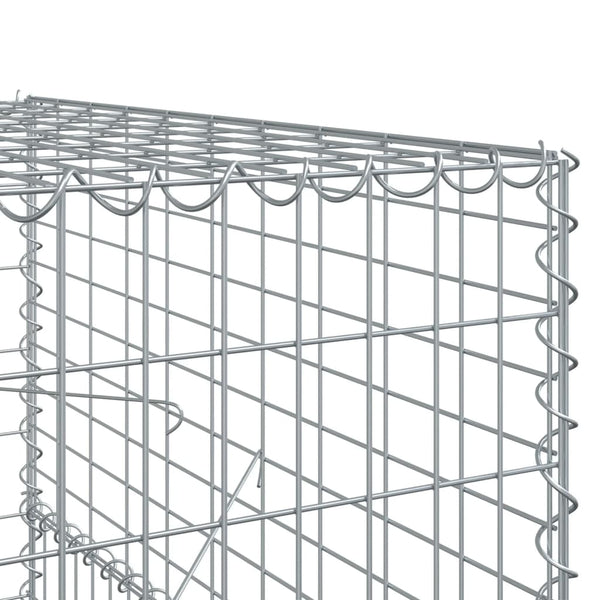 vidaXL Gabion with Lid 300x100x150 cm Galvanized Iron