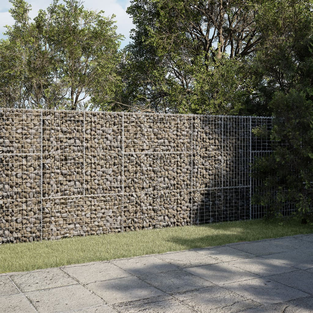 vidaXL Gabion with Lid 300x100x150 cm Galvanized Iron