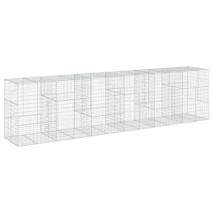 vidaXL Gabion Raised Garden Bed 600x100x150 cm Galvanized Iron