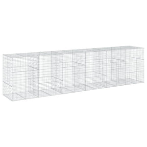 vidaXL Gabion Raised Garden Bed 600x100x150 cm Galvanized Iron