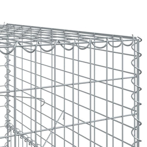 vidaXL Gabion Raised Garden Bed 600x100x150 cm Galvanized Iron