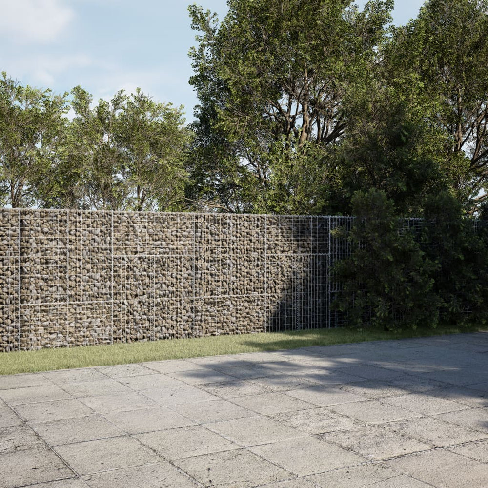 vidaXL Gabion Raised Garden Bed 600x100x150 cm Galvanized Iron