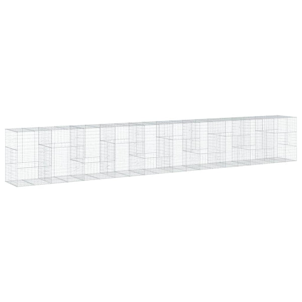 vidaXL Gabion with Lid 1000x100x150 cm Galvanized Iron