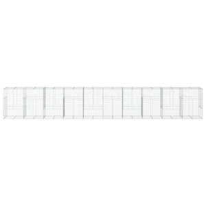 vidaXL Gabion with Lid 1000x100x150 cm Galvanized Iron