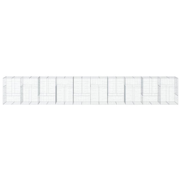 vidaXL Gabion with Lid 1000x100x150 cm Galvanized Iron