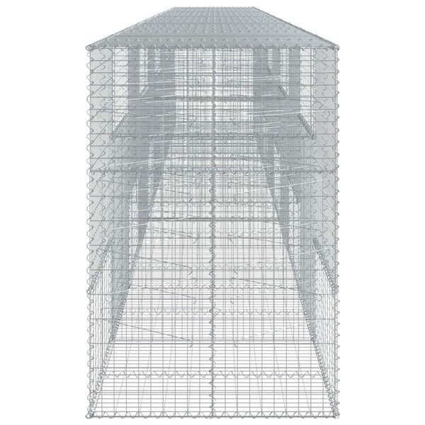 vidaXL Gabion with Lid 1000x100x150 cm Galvanized Iron