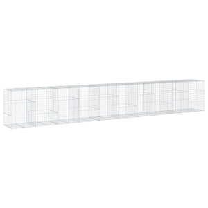 vidaXL Gabion with Lid 1000x100x150 cm Galvanized Iron