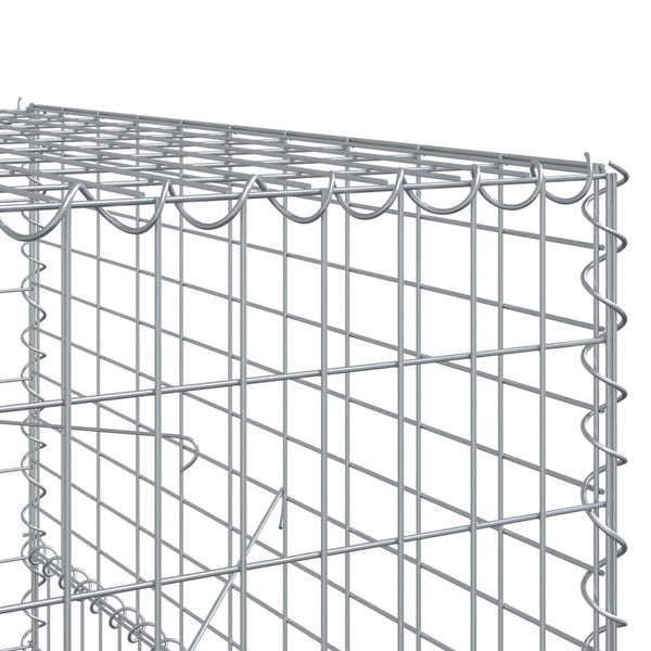 vidaXL Gabion with Lid 1000x100x150 cm Galvanized Iron