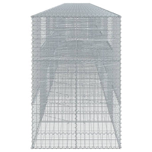 vidaXL Gabion with Lid 1200x100x150 cm Galvanized Iron