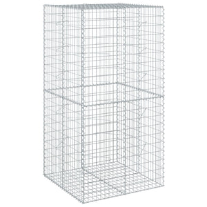 vidaXL Gabion with Lid 100x100x200 cm Galvanised Iron