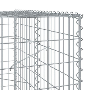 vidaXL Gabion with Lid 100x100x200 cm Galvanised Iron