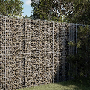 vidaXL Gabion with Lid 100x100x200 cm Galvanised Iron
