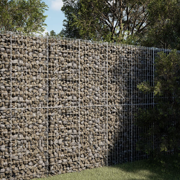 vidaXL Gabion with Lid 100x100x200 cm Galvanised Iron