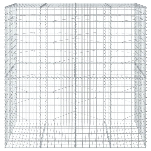 vidaXL Gabion with Lid 200x100x200 cm Galvanized Iron