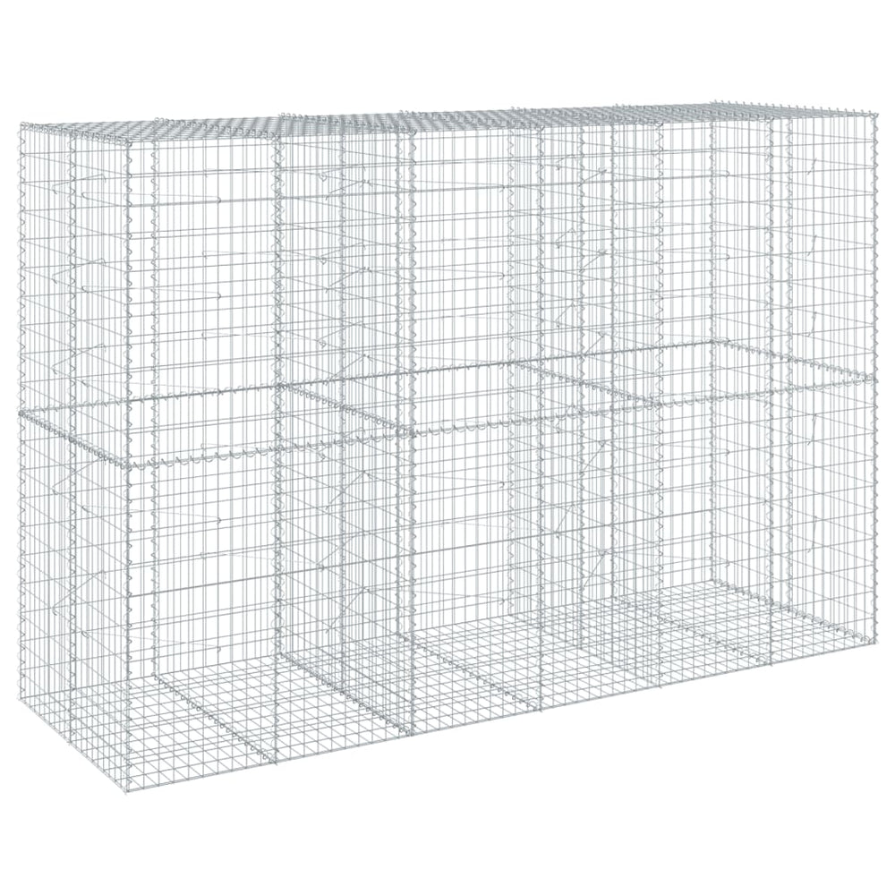 vidaXL Gabion with Lid 300x100x200 cm Galvanized Iron