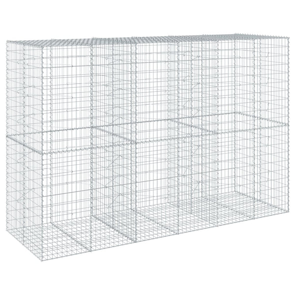 vidaXL Gabion with Lid 300x100x200 cm Galvanized Iron