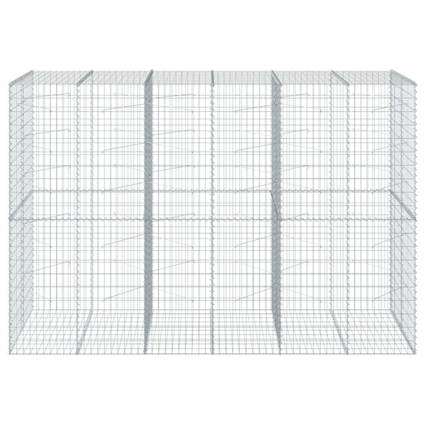 vidaXL Gabion with Lid 300x100x200 cm Galvanized Iron