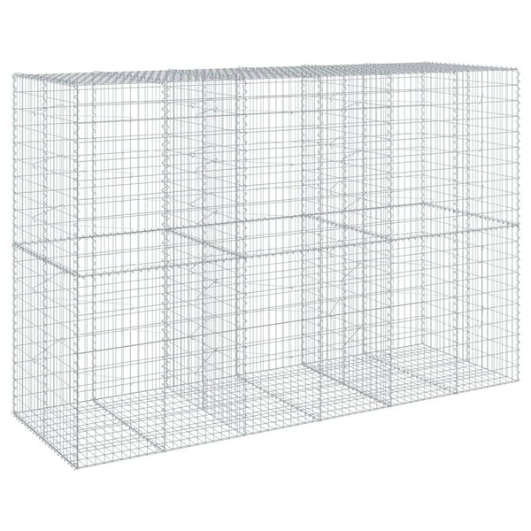 vidaXL Gabion with Lid 300x100x200 cm Galvanized Iron