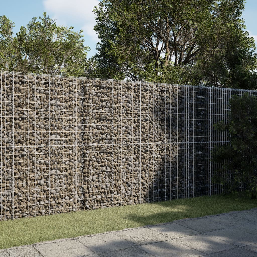 vidaXL Gabion with Lid 300x100x200 cm Galvanized Iron