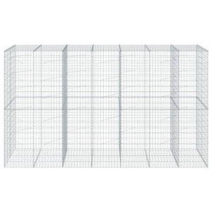 vidaXL Gabion with Lid 350x100x200 cm Galvanized Iron