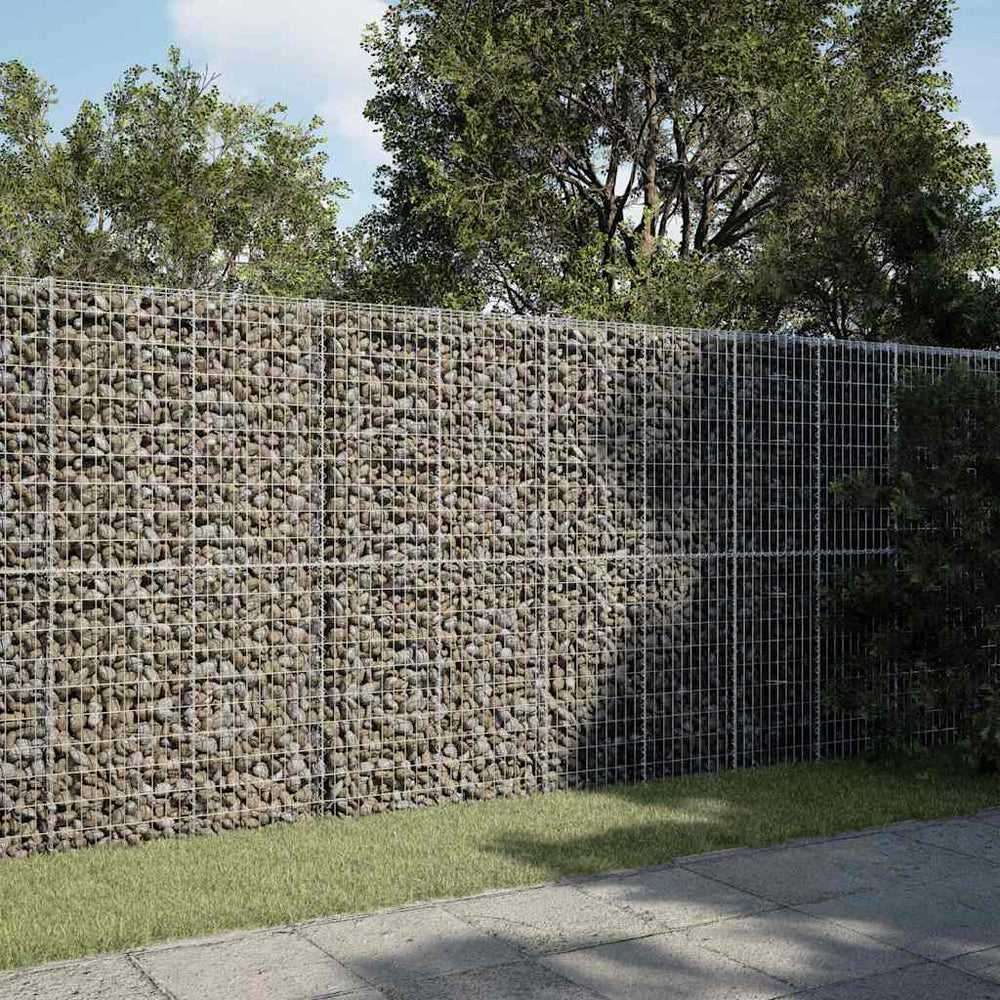 vidaXL Gabion with Lid 350x100x200 cm Galvanized Iron