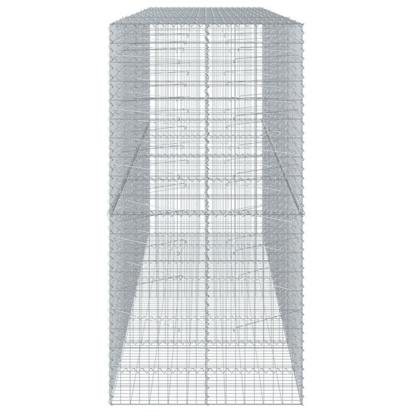 vidaXL Gabion with Lid 400x100x200 cm Galvanised Iron