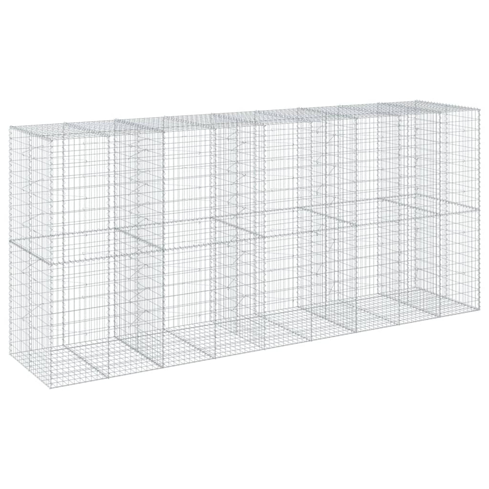 vidaXL Gabion with Lid 450x100x200 cm Galvanized Iron