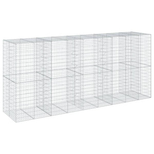vidaXL Gabion with Lid 450x100x200 cm Galvanized Iron