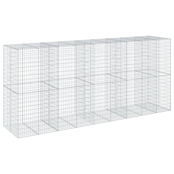 vidaXL Gabion with Lid 450x100x200 cm Galvanized Iron