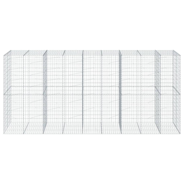 vidaXL Gabion with Lid 450x100x200 cm Galvanized Iron