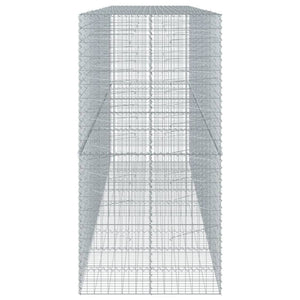 vidaXL Gabion with Lid 450x100x200 cm Galvanized Iron