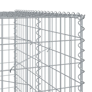 vidaXL Gabion with Lid 450x100x200 cm Galvanized Iron