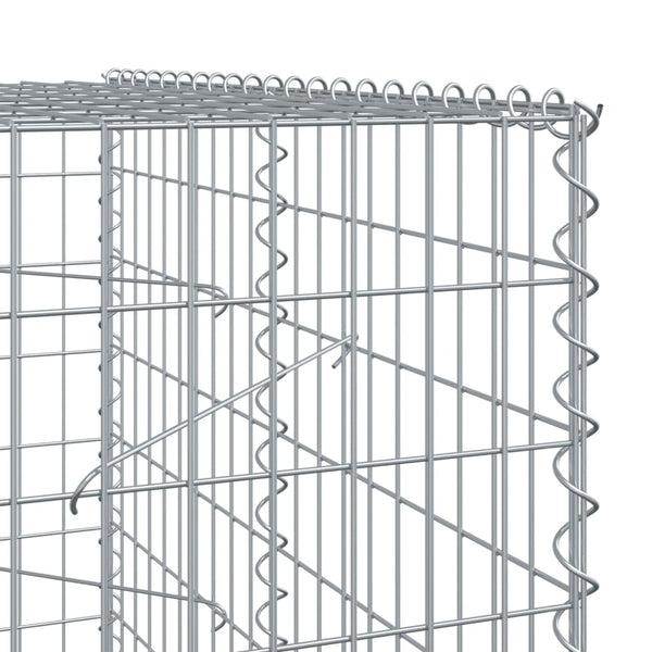vidaXL Gabion with Lid 450x100x200 cm Galvanized Iron