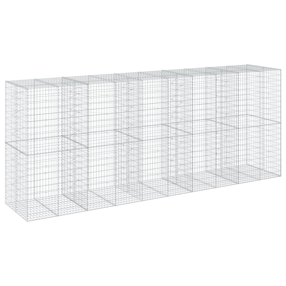 vidaXL Gabion with Lid 500x100x200 cm Galvanized Iron