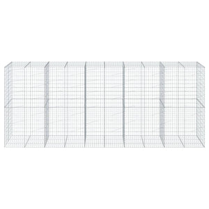 vidaXL Gabion with Lid 500x100x200 cm Galvanized Iron