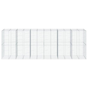 vidaXL Gabion with Lid 600x100x200 cm Galvanized Iron