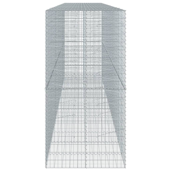 vidaXL Gabion Raised Garden Bed with Lid 650x100x200 cm Galvanised Iron