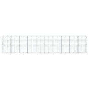 vidaXL Gabion with Lid 1000x100x200 cm Galvanized Iron