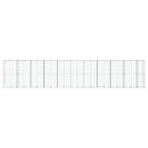 vidaXL Gabion with Lid 1050x100x200 cm Galvanized Iron