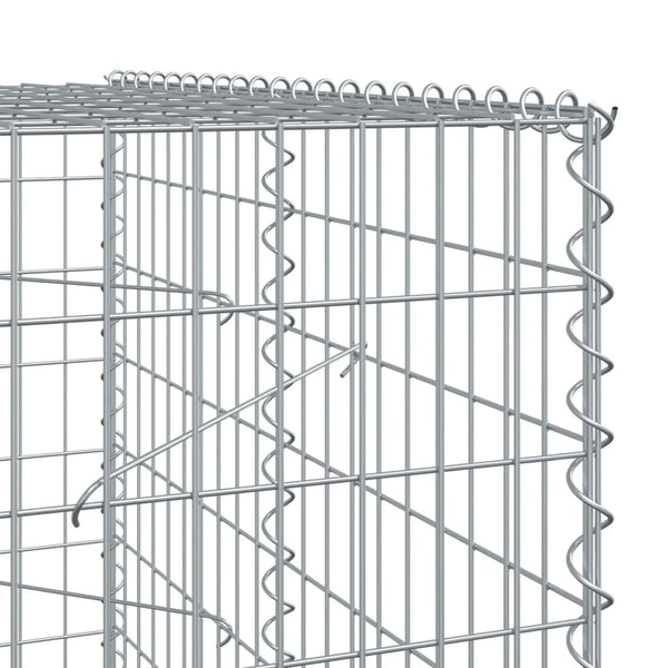 vidaXL Gabion with Lid 1050x100x200 cm Galvanized Iron