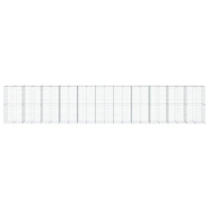 vidaXL Gabion with Lid 1100x100x200 cm Galvanized Iron