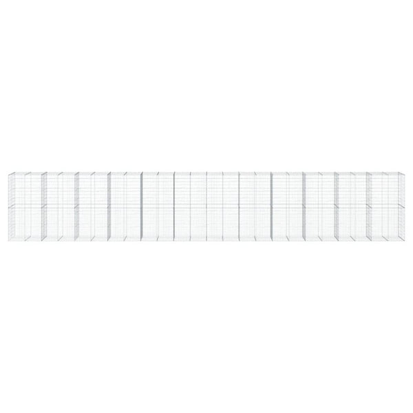 vidaXL Gabion with Lid 1200x100x200 cm Galvanized Iron