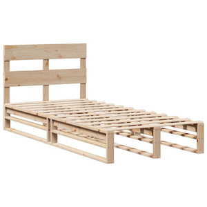 vidaXL Solid Wood Bed Frame without Mattress 75x190 cm Pine Wood