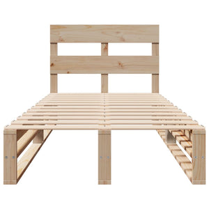 vidaXL Solid Wood Bed Frame without Mattress 75x190 cm Pine Wood